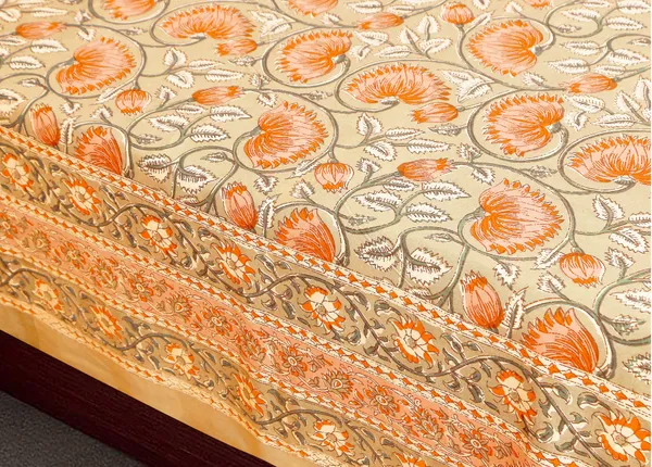 Orange_Cotton_Royal_Blossom_Empire_Double_Bedsheet_With_Pillow_Cover_108_X_108_Cm